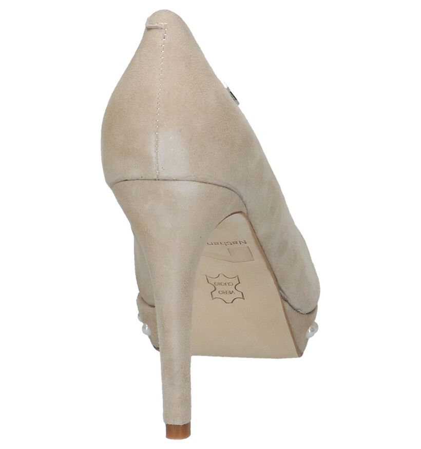 Beige Pumps met Hoge Hak Nathan-Baume in daim (219222)