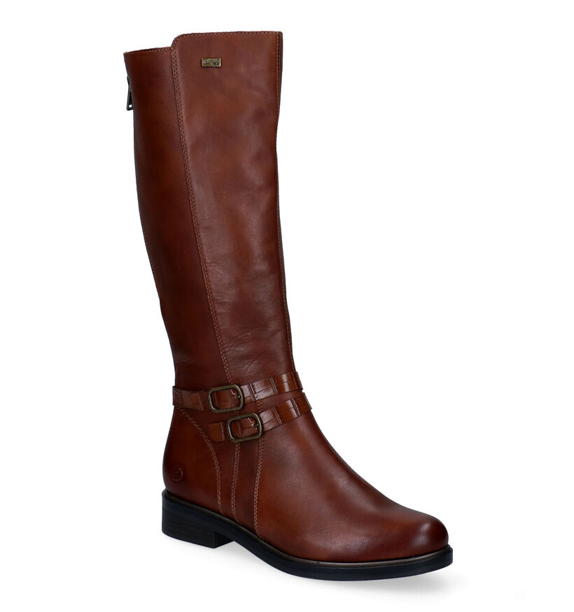 Remonte Bottes hautes en Cognac en cuir (298061)