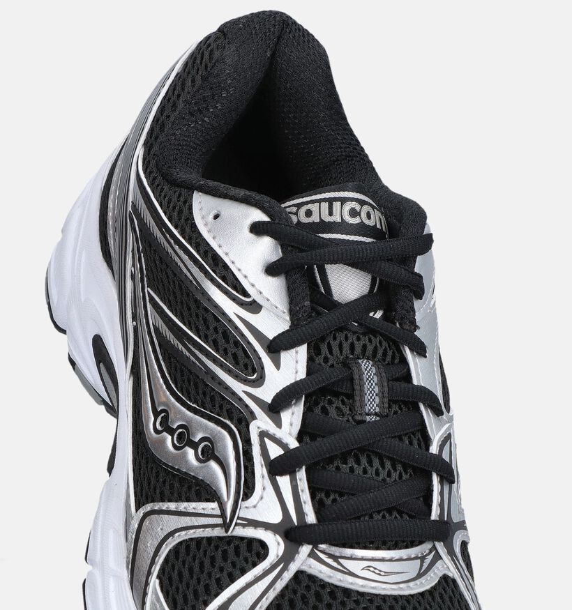 Saucony Ride Millenium Zwarte/Zilveren Sneakers voor heren (376423) - geschikt voor steunzolen