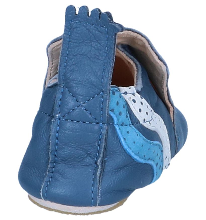 Easy Peasy Chaussons bébé en Bleu foncé en cuir (251356)
