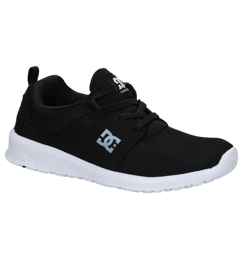 DC Shoes Heathrow Zwarte Sneakers in stof (285617)