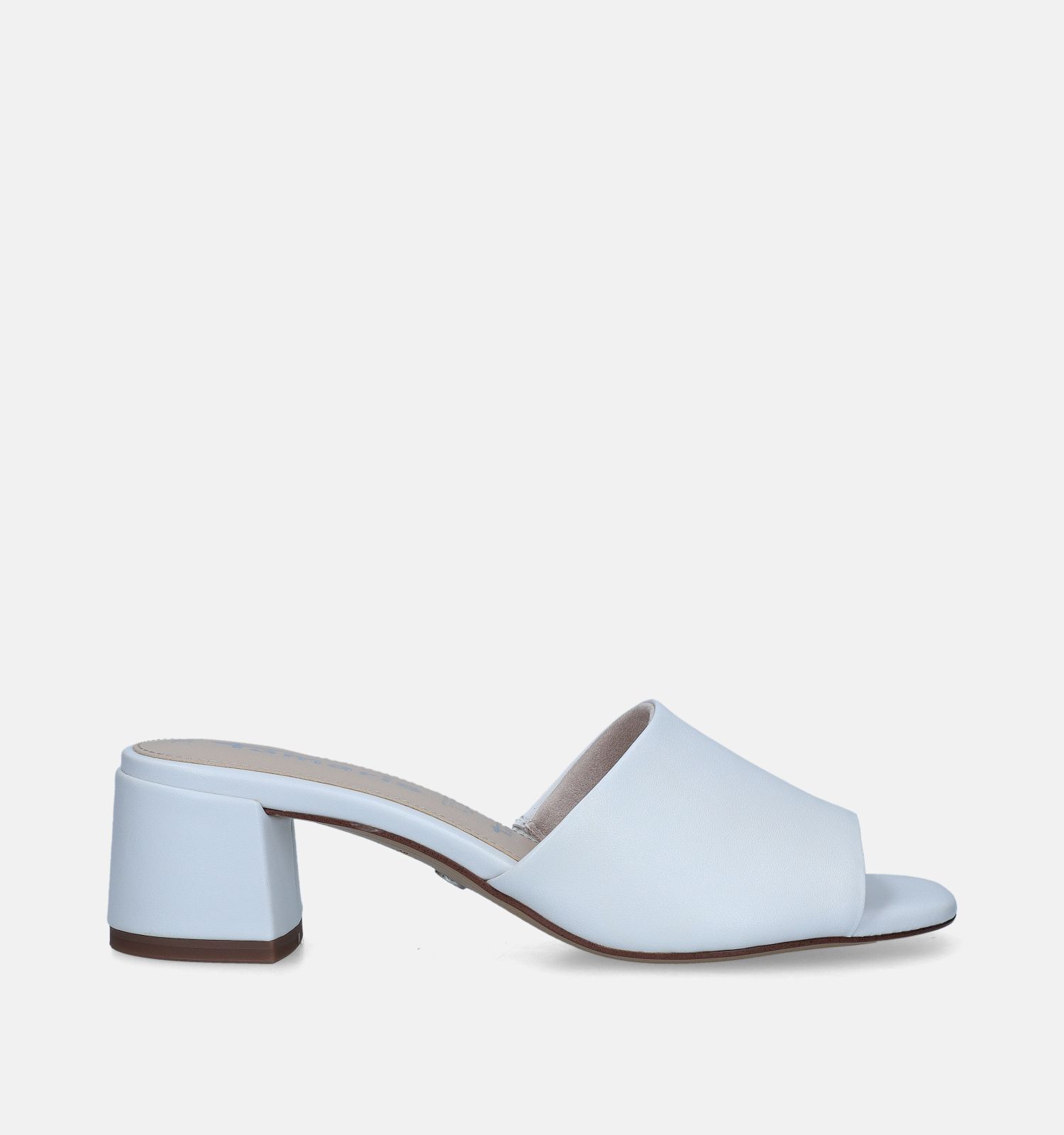 Witte slippers met hak outlet