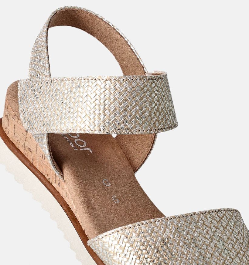 Gabor Beige Sandalen met sleehak voor dames (355064)