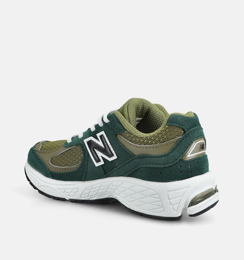 New Balance 2002 Baskets basses en Vert fonc&eacute; pour gar&ccedil;ons (375259) - pour semelles orthop&eacute;diques
