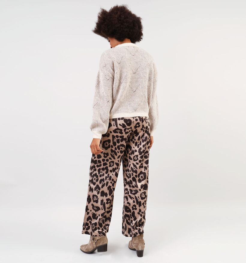 Pieces Jenna Taupe Gebreide trui voor dames (344980)