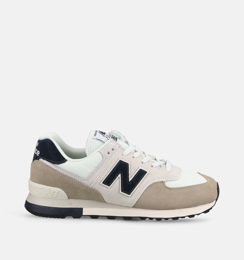 New Balance 574 Witte/Zwarte Sneakers voor heren (375107) - geschikt voor steunzolen