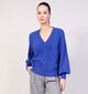 Vero Moda Poilu Pull en Bleu pour femmes (361230)