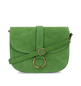 Via Limone Blauwe Crossbody Tas in nubuck (333726)