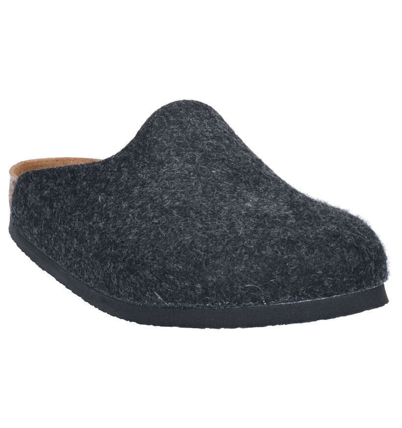 Birkenstock Amsterdam Grijze Pantoffels in stof (294814)