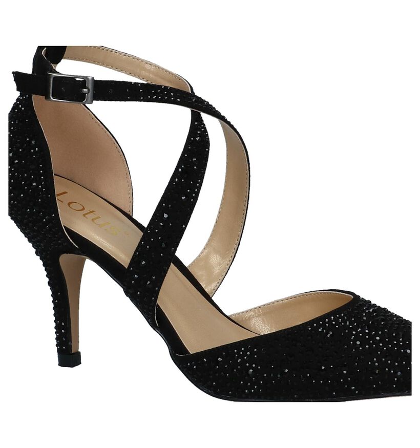 Lotus Star Zwarte Pumps in stof (226595)