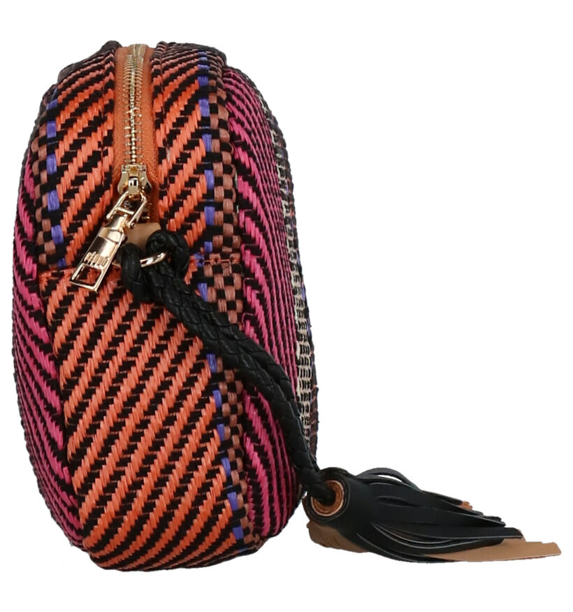 Keddo Oranje/Roze Crossbody Tas in stof (275239)