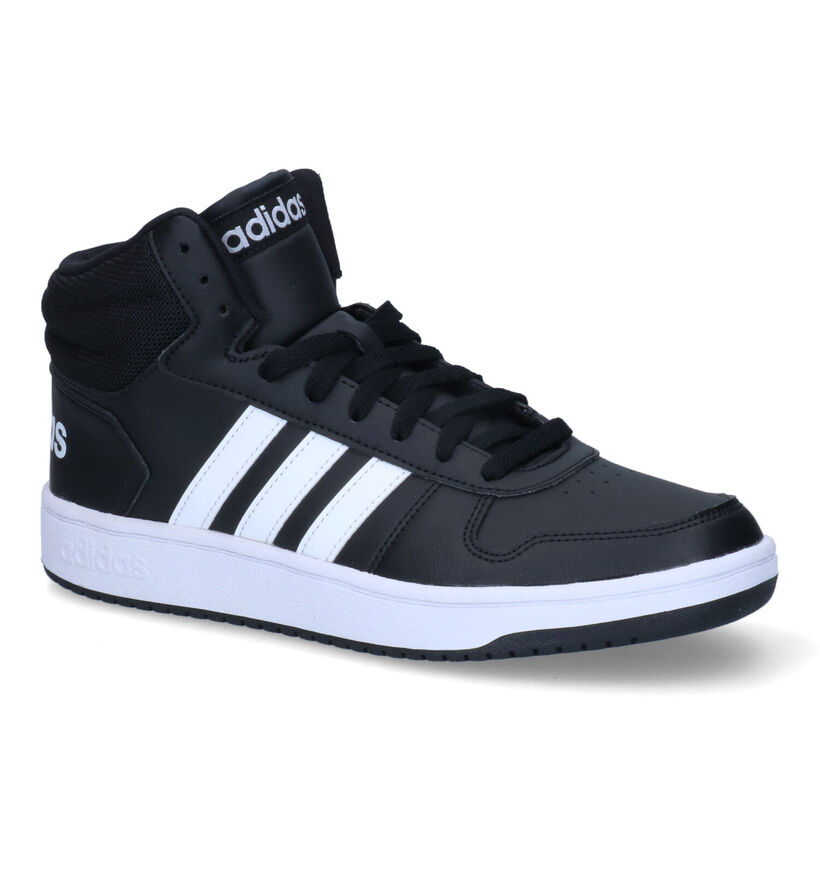 adidas Hoops 2.0 Mid Witte Sneakers in daim (290816)