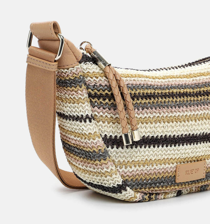 Emily & Noah Rue Beige Gestreepte Crossbodytas voor dames (371488)