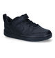 Nike Court Borough Baskets en Noir en cuir (302143)
