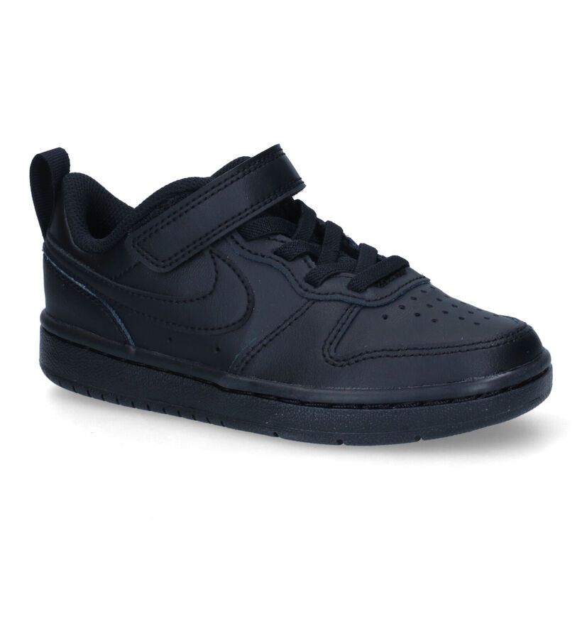 Nike Court Borough Baskets en Noir en cuir (302143)