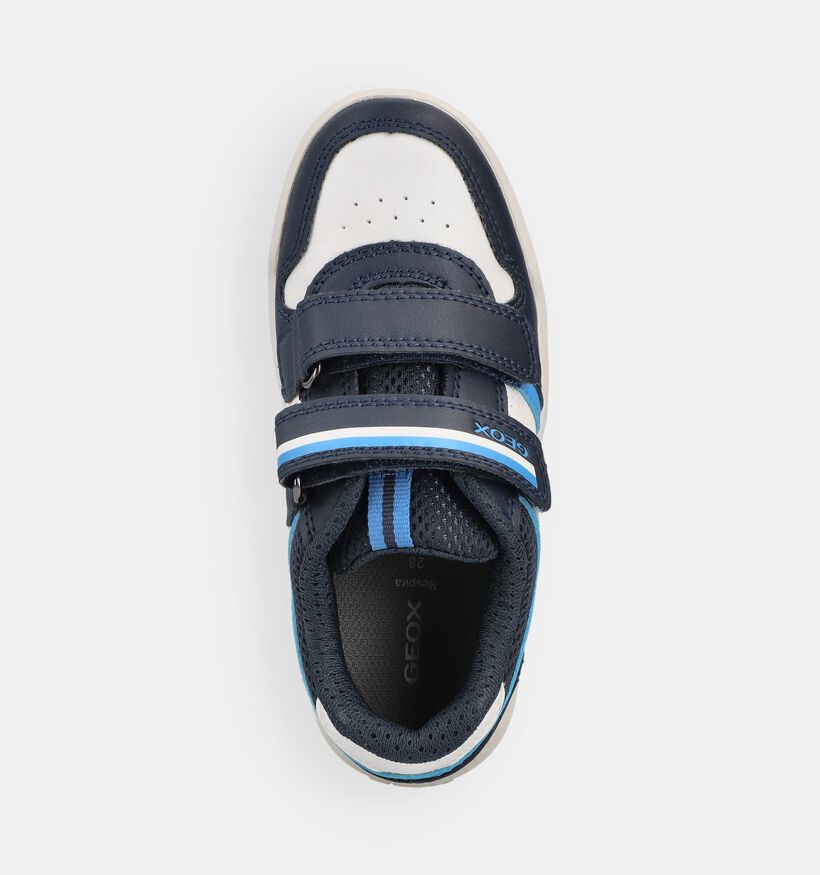 Geox J Arzach Baskets basses en Bleu fonc&eacute; pour gar&ccedil;ons (368452) - pour semelles orthop&eacute;diques