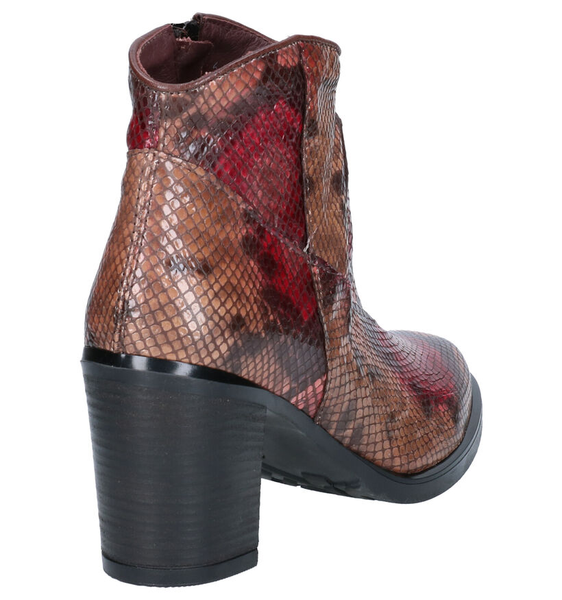 Mjus Santiags en Rouge foncé en cuir (262390)