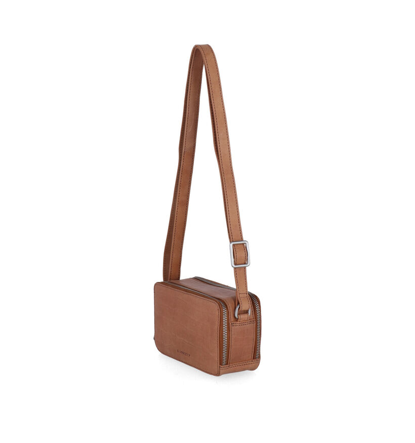 Burkely Icon Ivy Zwarte Crossbody Tas in leer (307979)