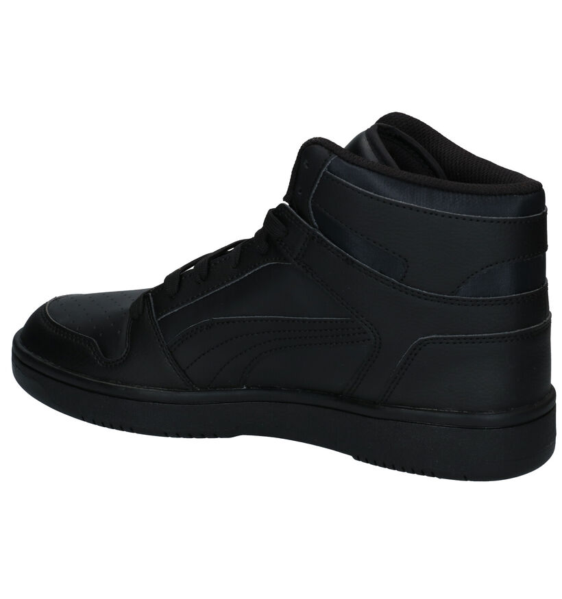 Puma Rebound Layup SL Baskets en Noir en simili cuir (307174)