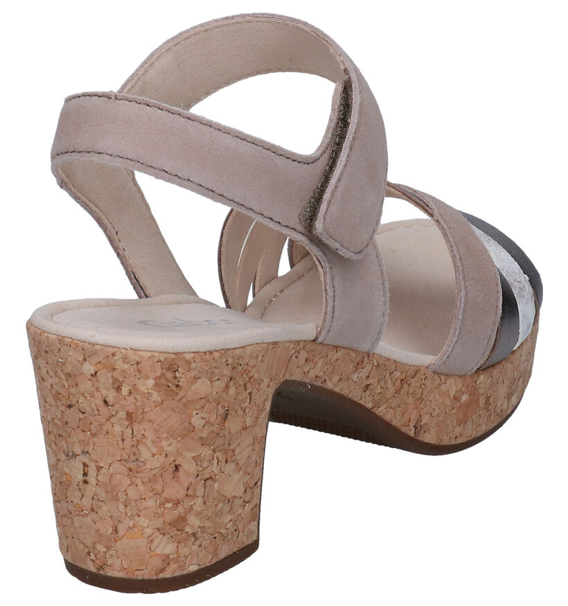 Gabor Taupe Sandalen in leer (287800)