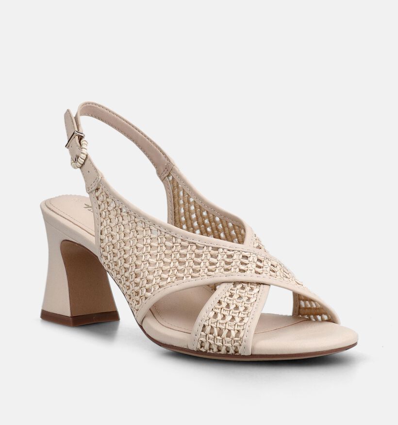 Tamaris Lichtbeige Sandalen met hak voor dames (371749)