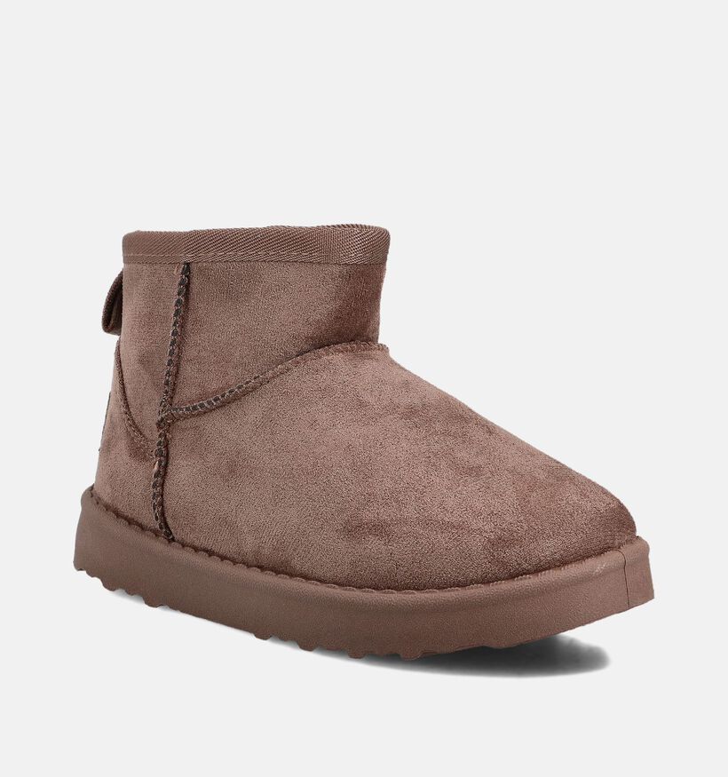 Braqeez Taupe Winterboots voor meisjes (364619) - geschikt voor steunzolen