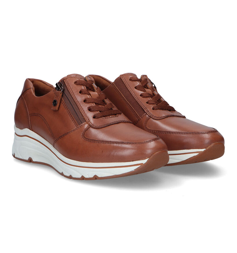 Tamaris Cognac Sneakers met sleehak voor dames (328291) - geschikt voor steunzolen