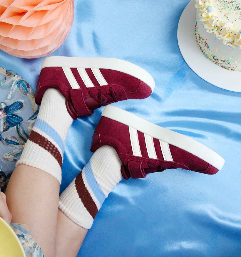 adidas Court 3.0 Bordeaux Sneakers voor meisjes (348981)