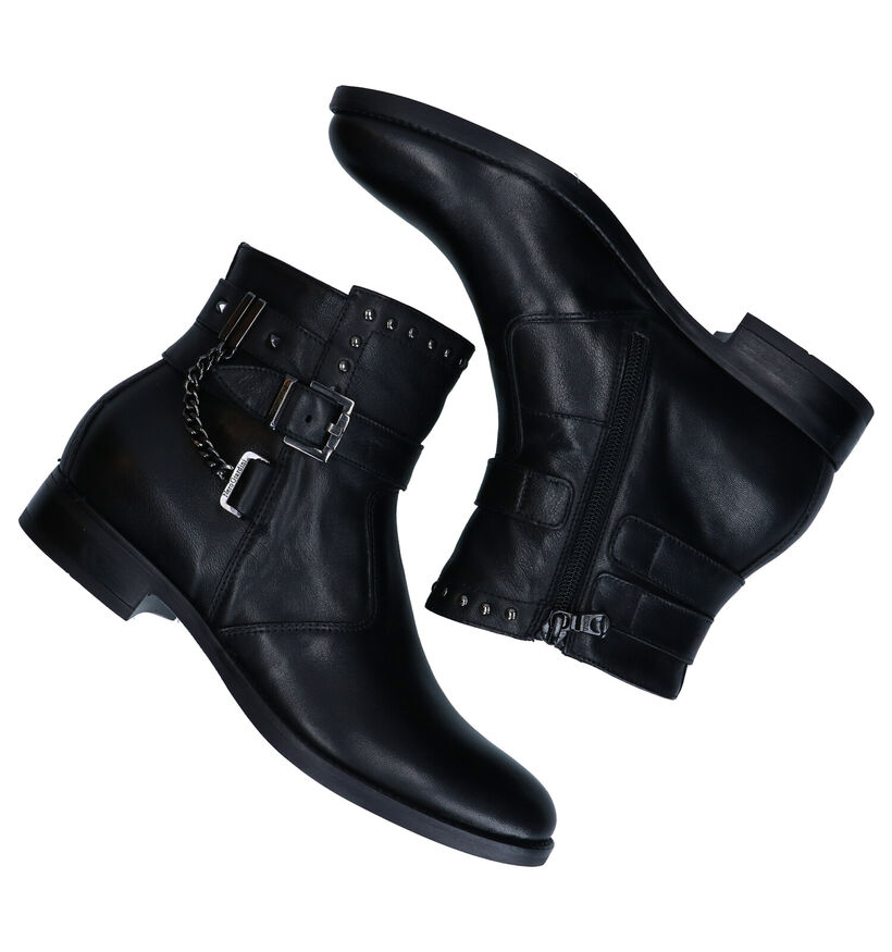 NeroGiardini Bottines plates en Noir en cuir (278990)