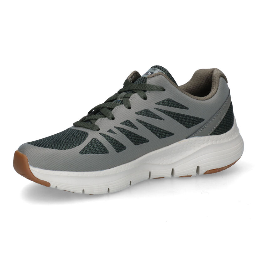 Skechers Arch Fit Charge Back Baskets en Khaki en textile (319169)