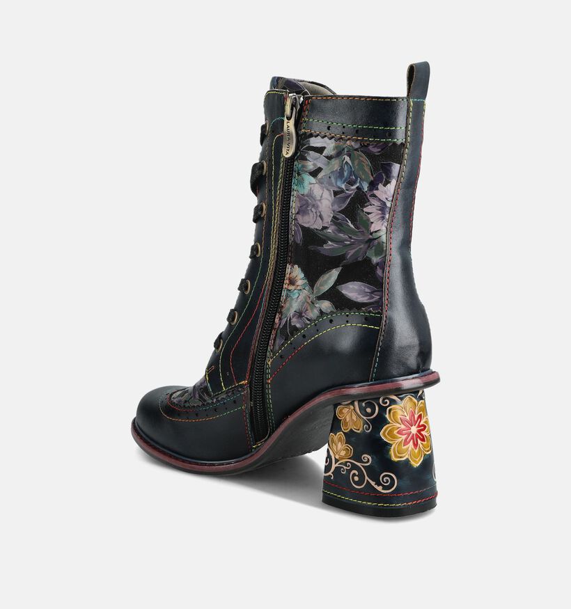 Laura Vita Evcao Bottines en Bleu fonc&eacute; pour femmes (381105)