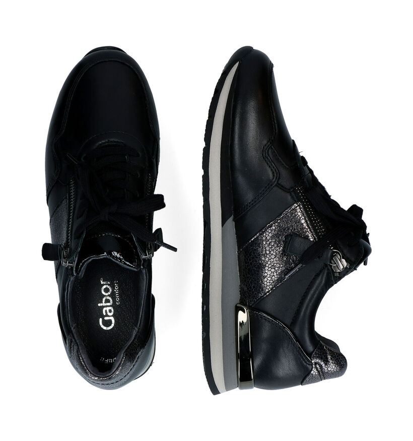 Gabor OptiFit Chaussures à lacets en Noir en cuir (297421)