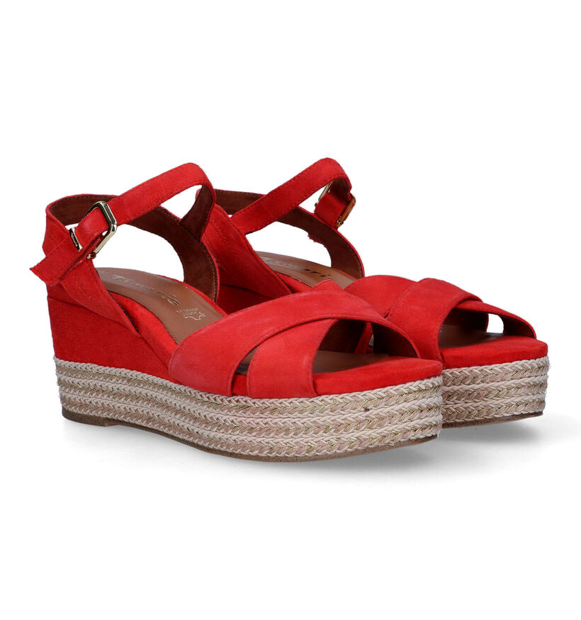 Tamaris Oranje Sandalen met sleehak voor dames (322256)