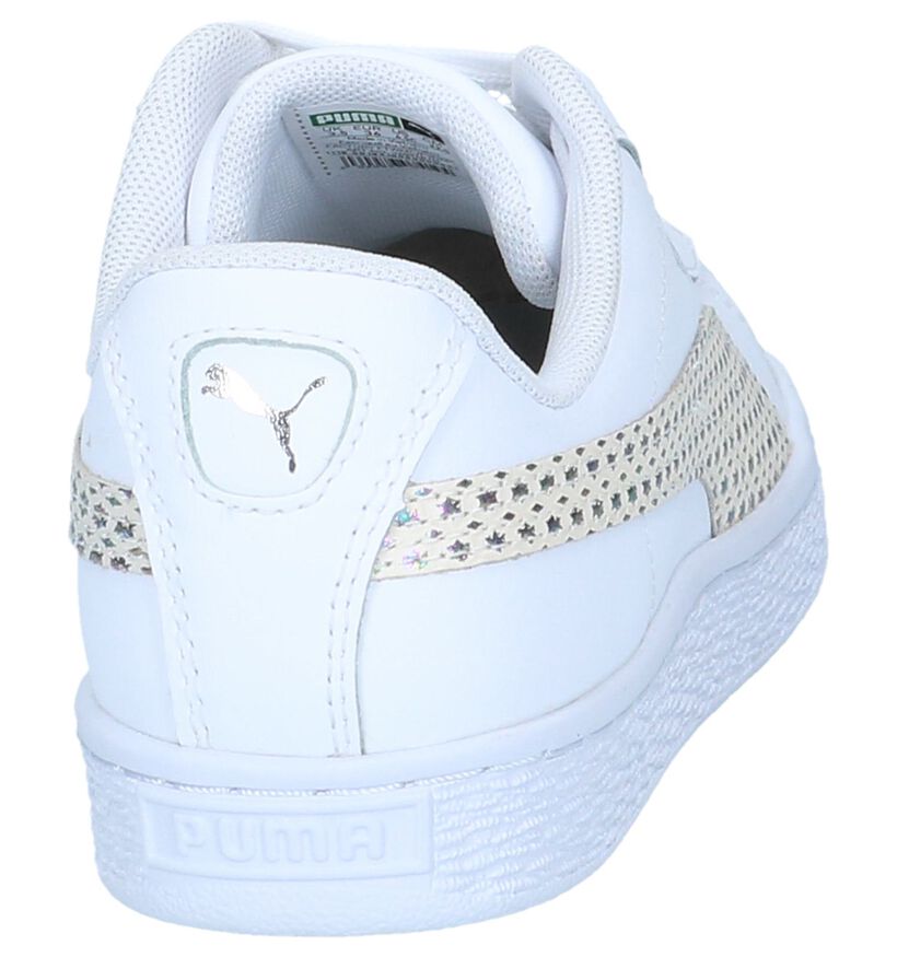 Witte Sneakers Puma Basket Chameleon in leer (239517)