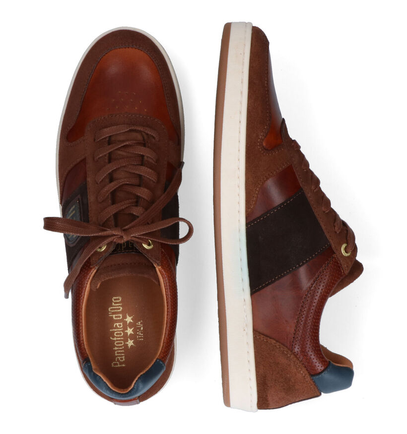 Pantofola d'Oro Palermo Chaussures à lacets en Cognac pour hommes (315348) - pour semelles orthopédiques