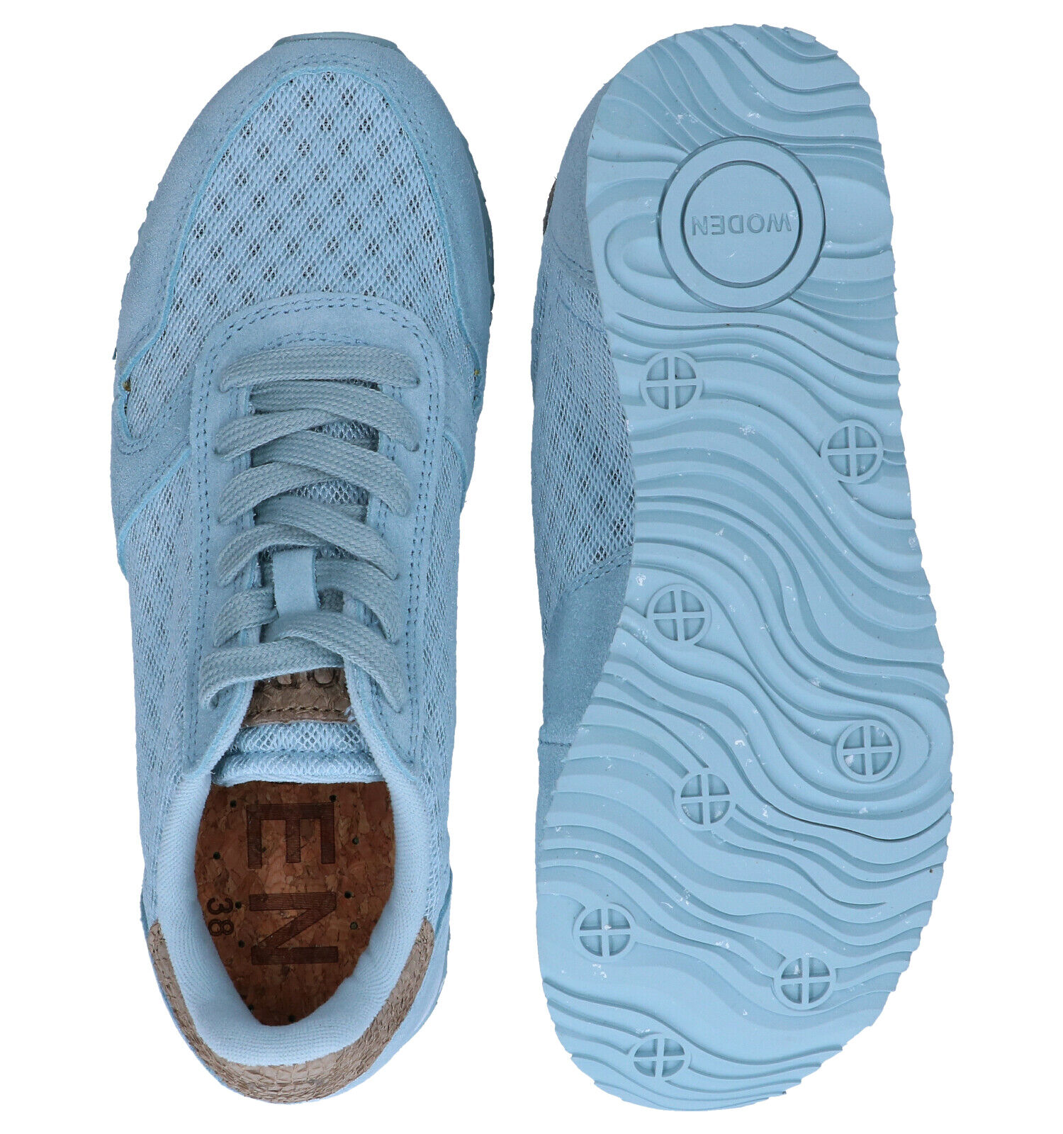 Woden clearance blauwe sneakers