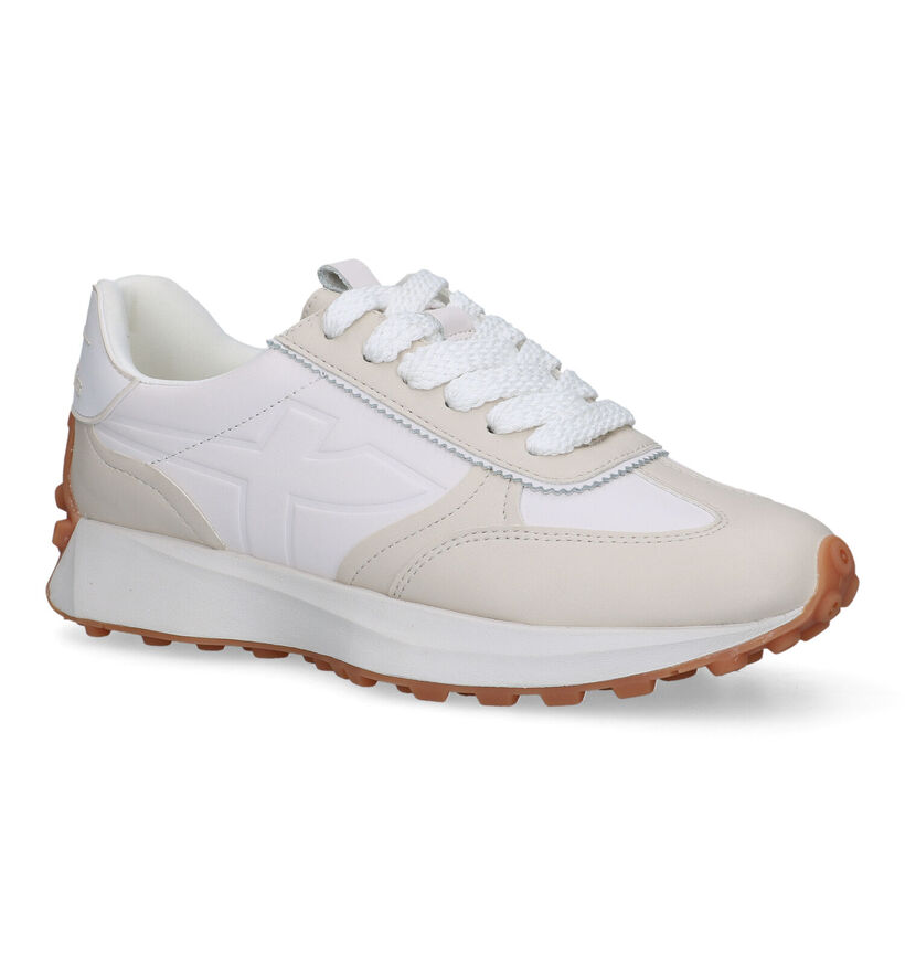 Fashletics Baskets casual en Beige pour femmes (320541) - pour semelles orthopédiques