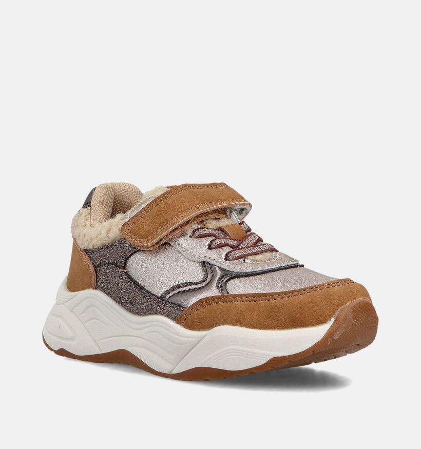 Milo & Mila Cognac Sneakers voor meisjes (362931)