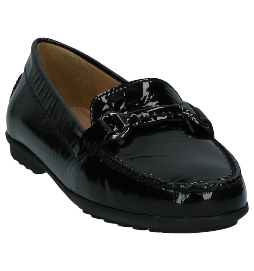 Zwarte Lak&eacute; Mocassins Geox, , pdp