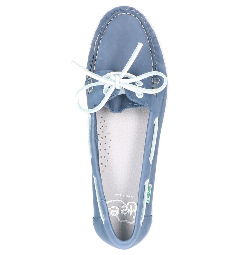 Hee Chaussures bateau en Bleu foncé en cuir (274036)