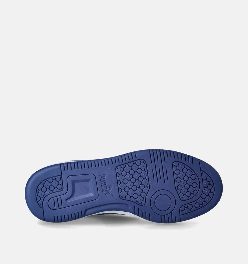 Puma Rebound V6 Lo Flying Baskets en Bleu pour filles, garçons (350379) - pour semelles orthopédiques