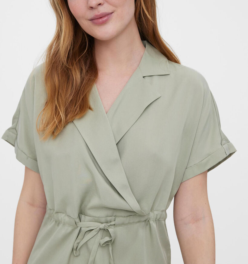 Vero Moda Iliana Robe Chemise en Vert (311977)