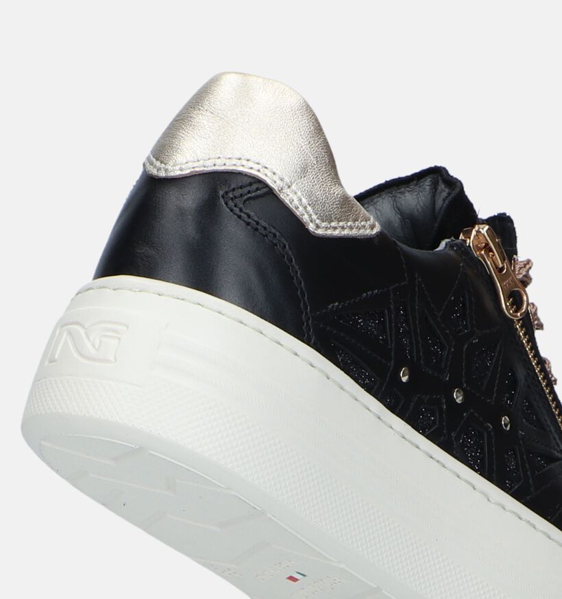 NeroGiardini Zwarte Platform Sneakers voor dames (330174) - geschikt voor steunzolen