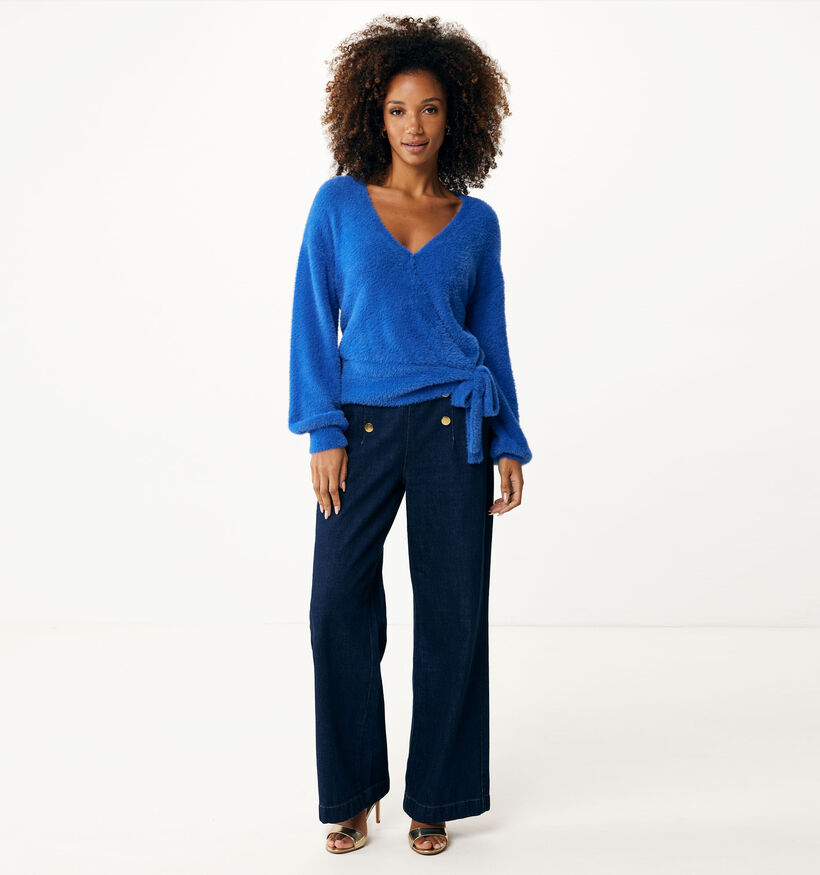 Mexx Cardigan cache-coeur duveteux en Bleu pour femmes (353232)