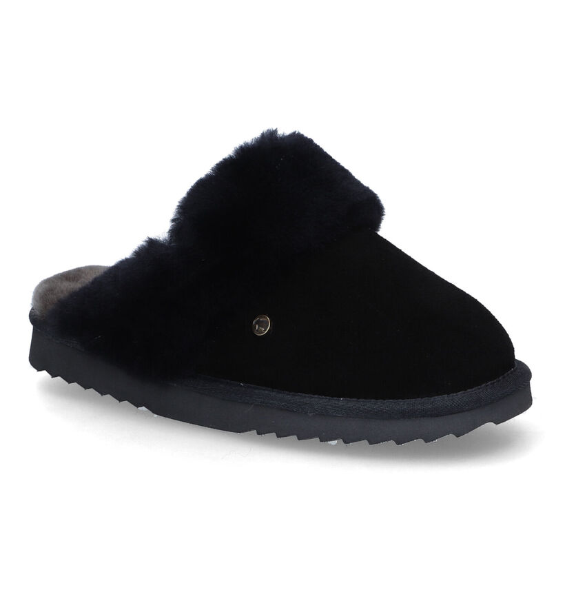 Warmbat Flurry Pantoufles en Noir en daim (315165)