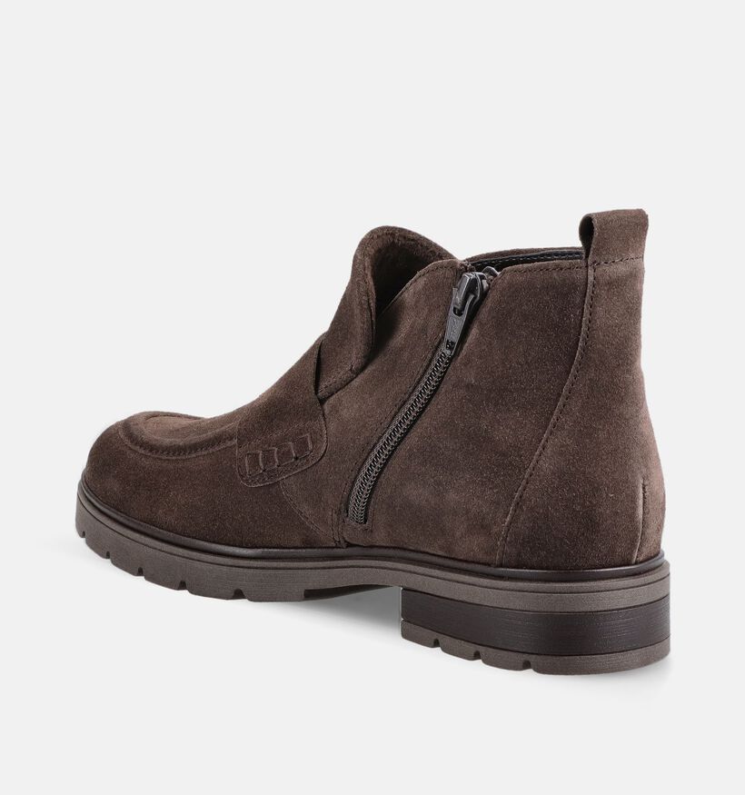 Gabor Comfort Bottines Chelsea en Brun fonc&eacute; pour femmes (380048)