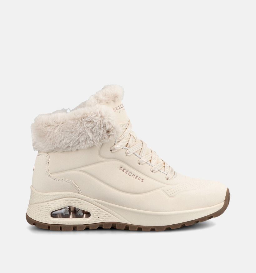 Skechers Uno Rugged Beige Boots met Veters en Rits voor dames (378081) - geschikt voor steunzolen