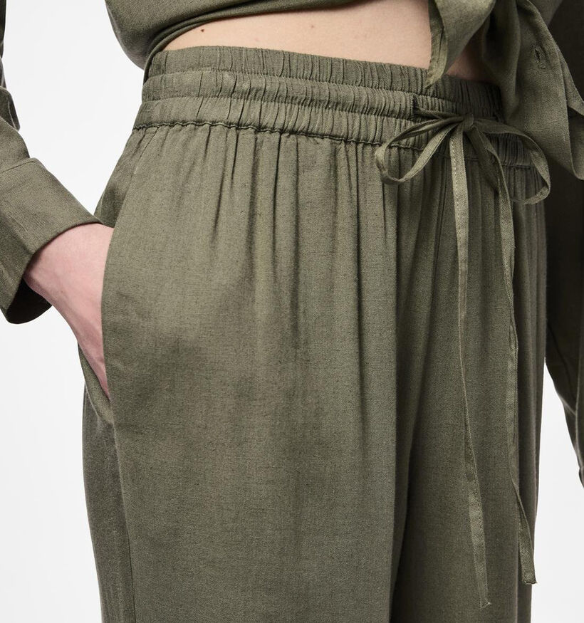 Pieces Pia Groene Wijde broek voor dames (351110)