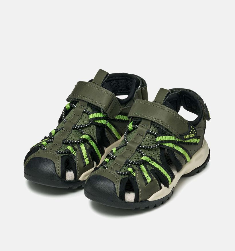 Geox Borealis Sandales en Vert Khaki pour garçons (352922)
