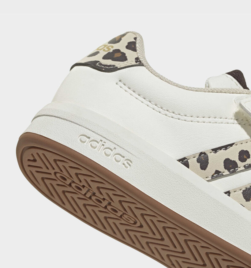 adidas Grand Court 3.0 Witte/Leopard Sneakers voor meisjes (366957) - geschikt voor steunzolen